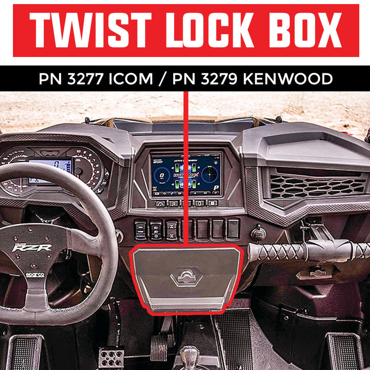 RZR Twist Lock Open Box Replacement Radio and Intercom Bracket