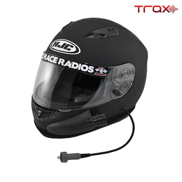 PCI HJC CS-R3 DOT Helmet - Black Trax Wired With Air